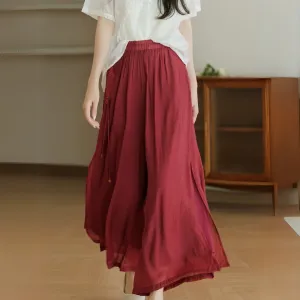 雅韵刺绣开叉阔腿裤 Graceful Embroidered Side-Slit Wide-Leg Pants