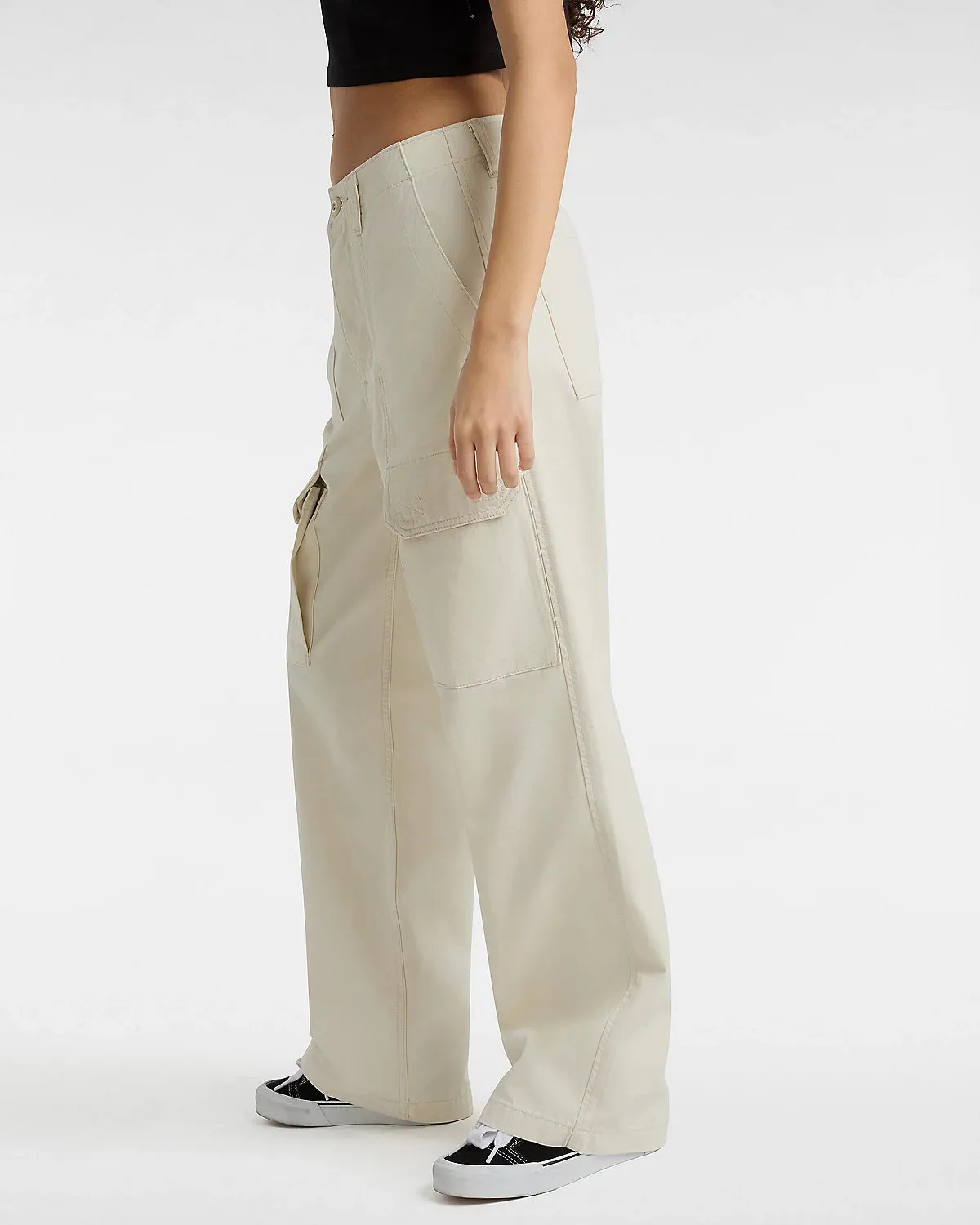 Arroyo Wide Cargo Trousers in Turtledove