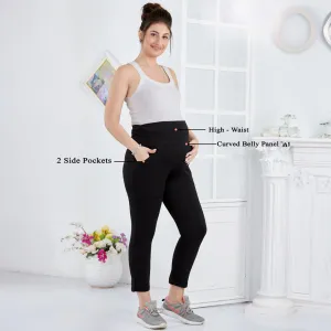 Black High Waist Maternity Pants