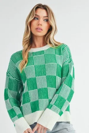 Catalina Checkerboard Sweater