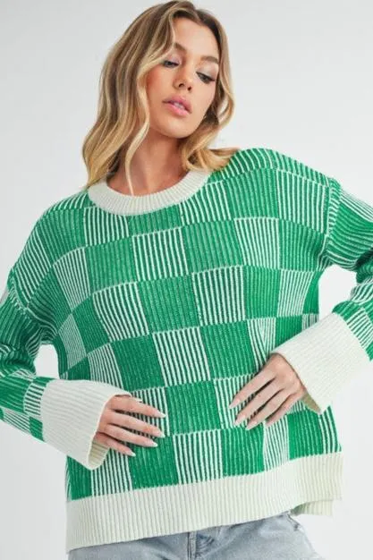 Catalina Checkerboard Sweater