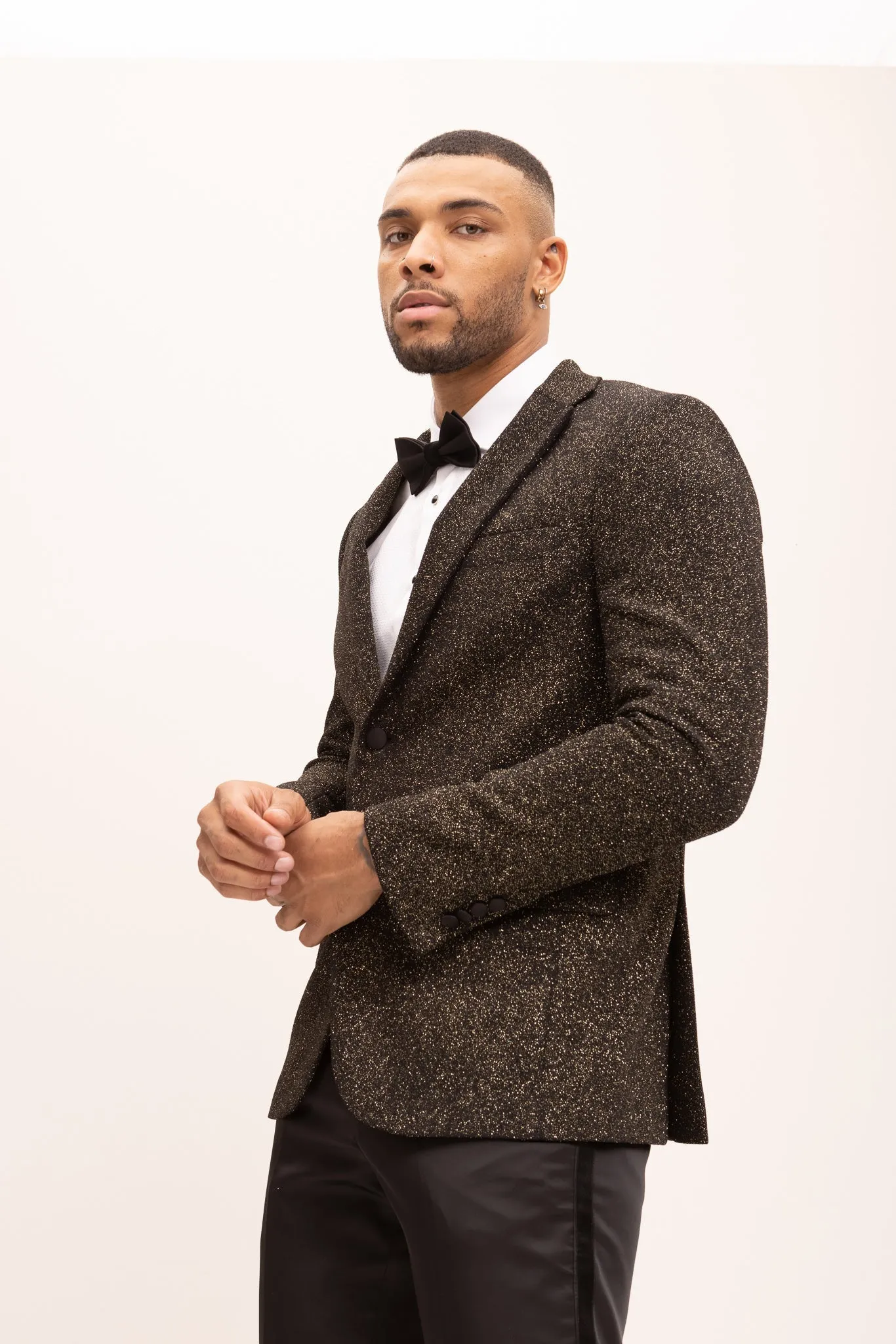 Classic Notch Lapel Dinner Jacket - Gold