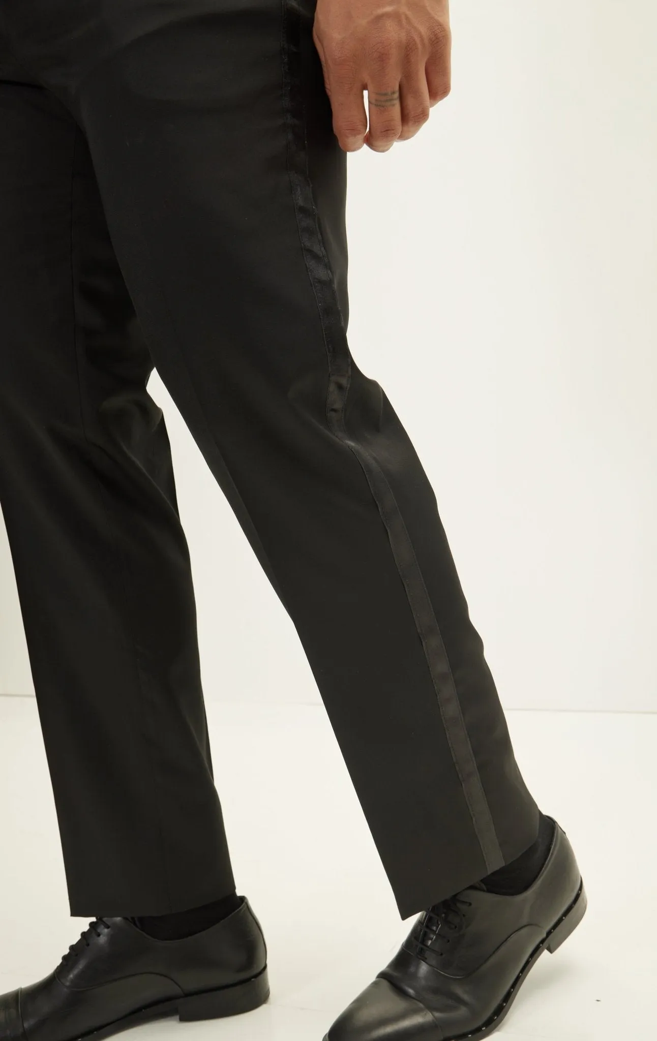 Classic Tuxedo Pants - Black Stripe