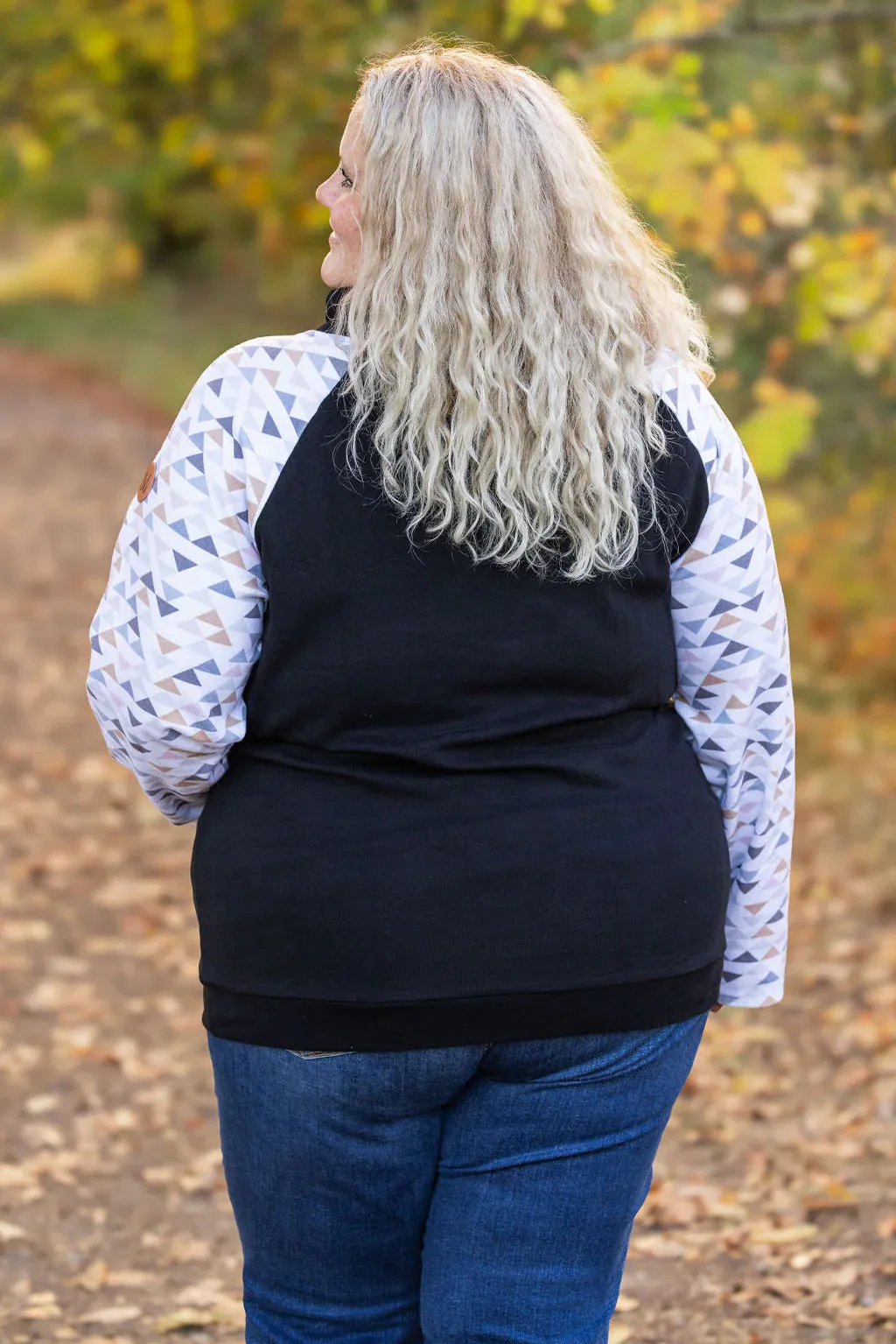 Classic Zoey ZipCowl - Black and Geometric by Michelle Mae