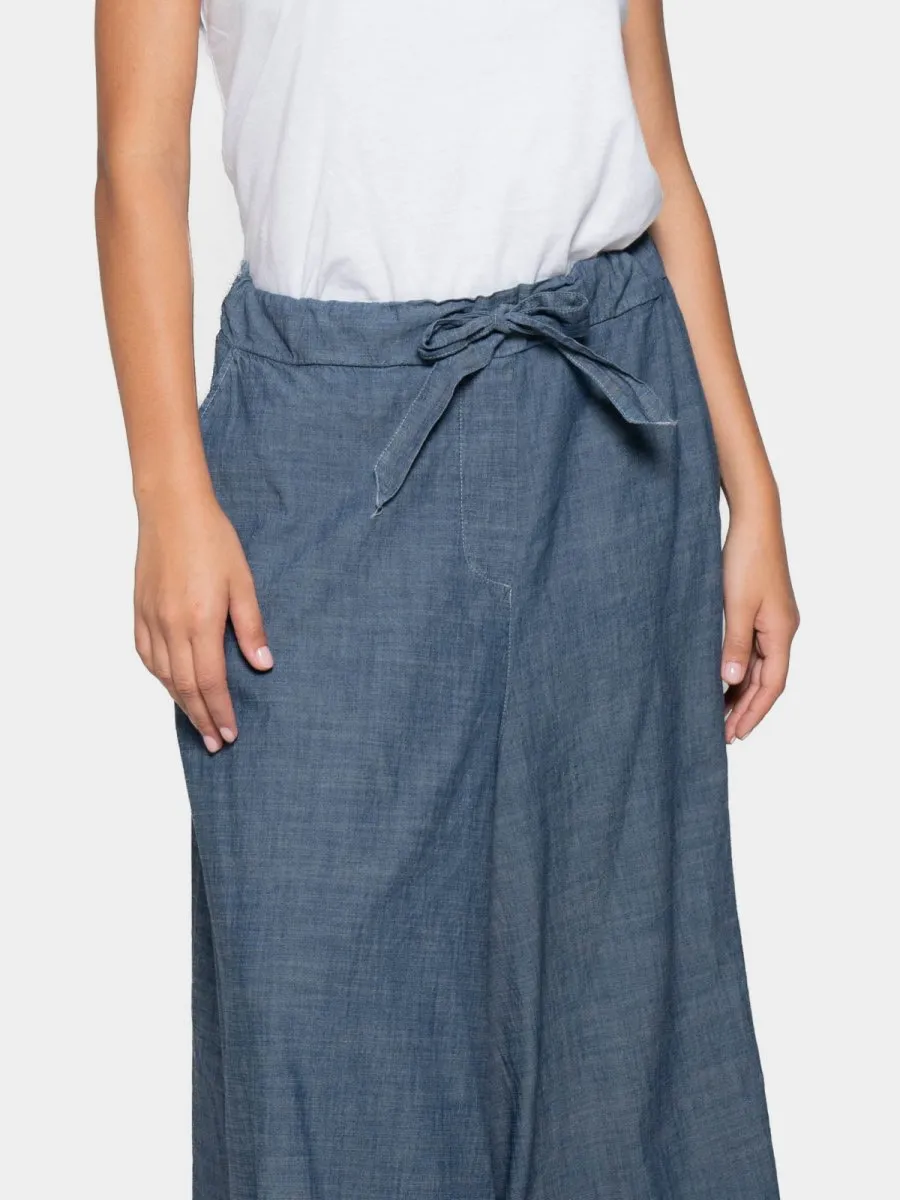 Elastic Tie Waist Culotte