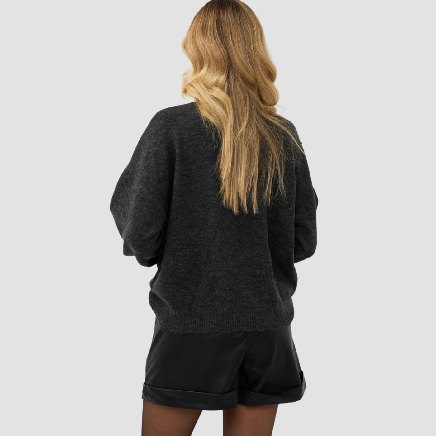 Esqualo Beaded Sweater | Dark Grey