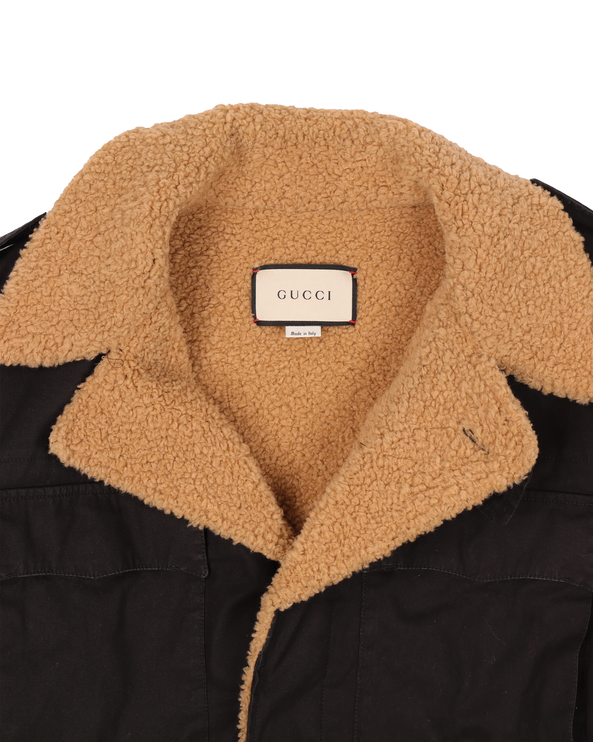 Faux Shearling-Lined Interlocking "G" Jacket