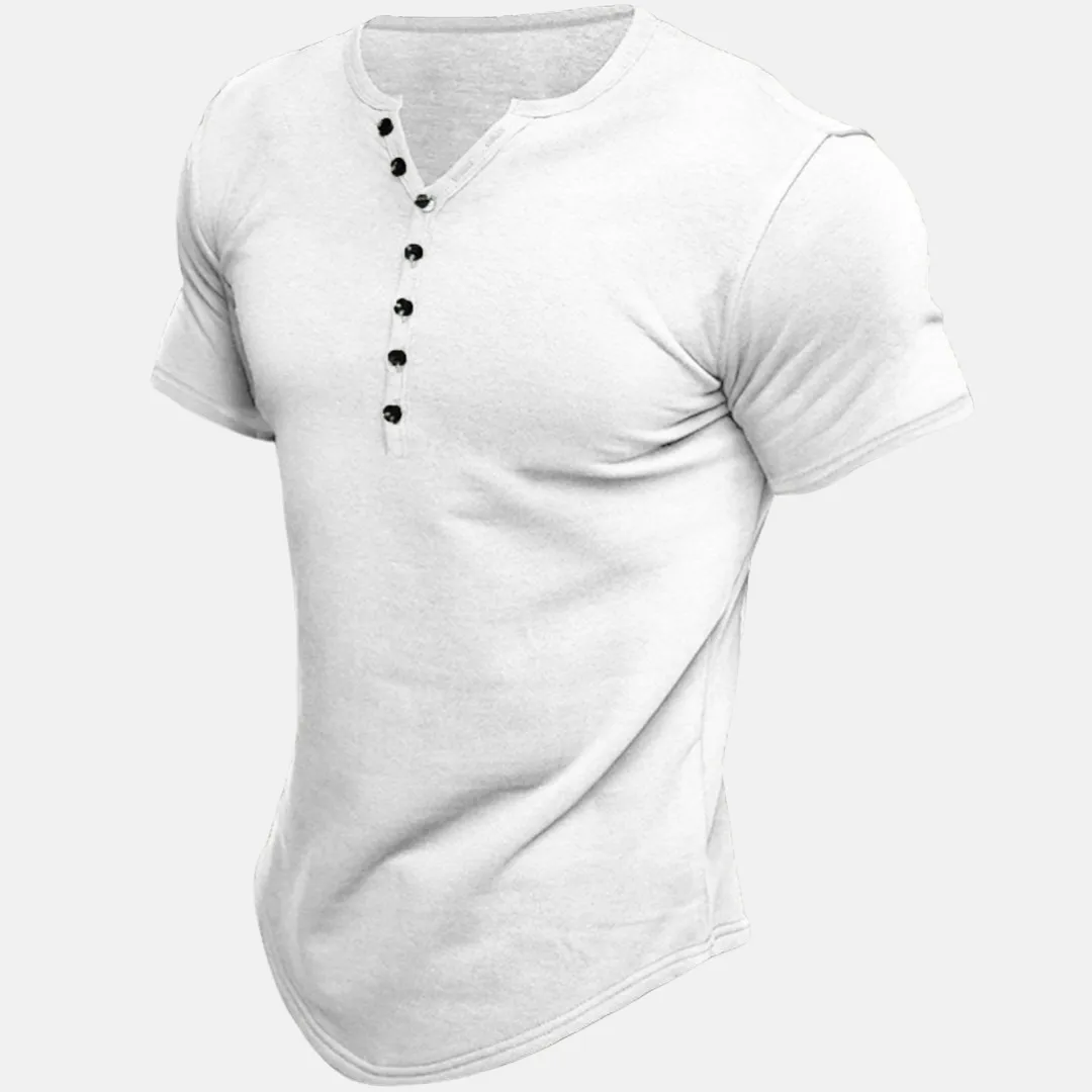 Felix | Premium Short Sleeve Henley Tee - Stylish Casual Wear