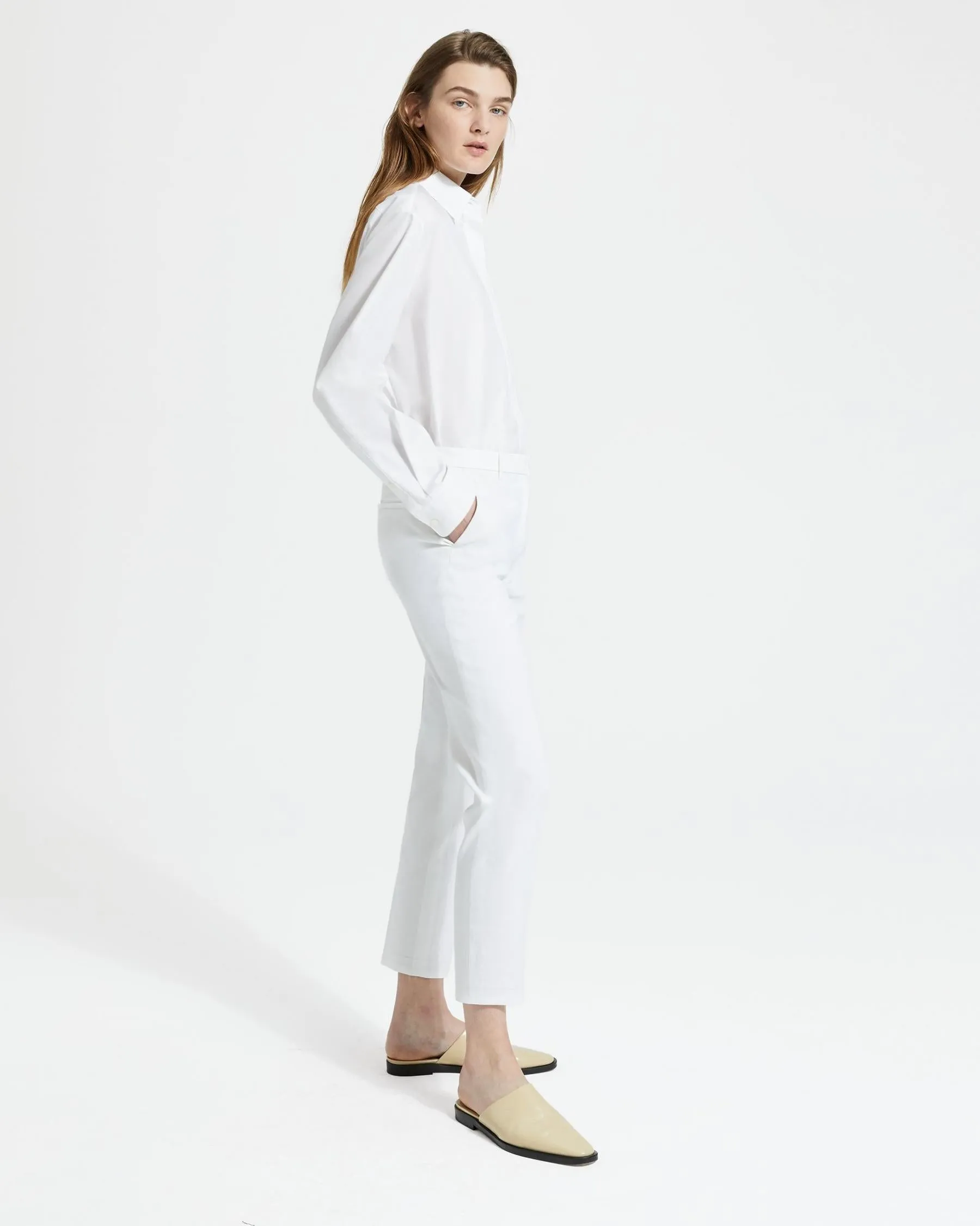 Good Linen Tailored Trouser - White