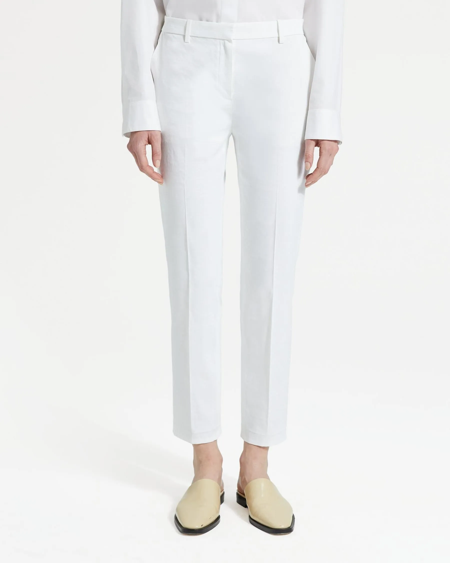 Good Linen Tailored Trouser - White