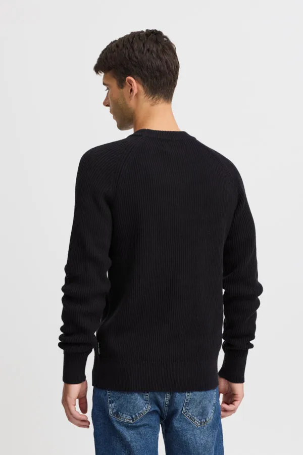 KRISTIAN RAGLAN RIB CREW NECK PULLOVER