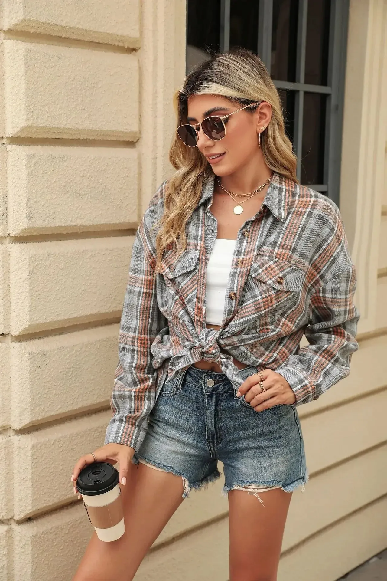 Laid-back Layers Plaid Shacket