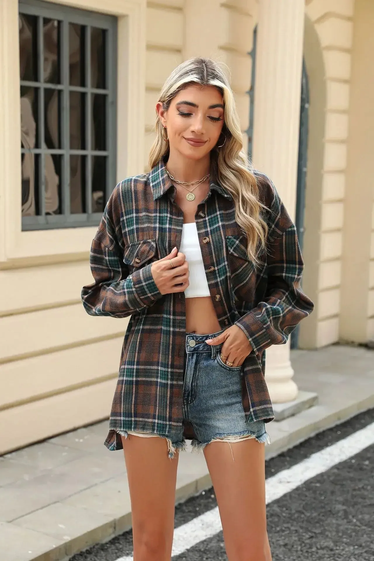 Laid-back Layers Plaid Shacket