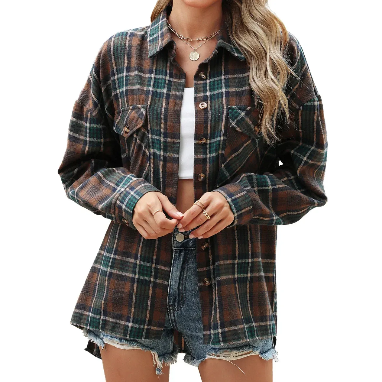 Laid-back Layers Plaid Shacket