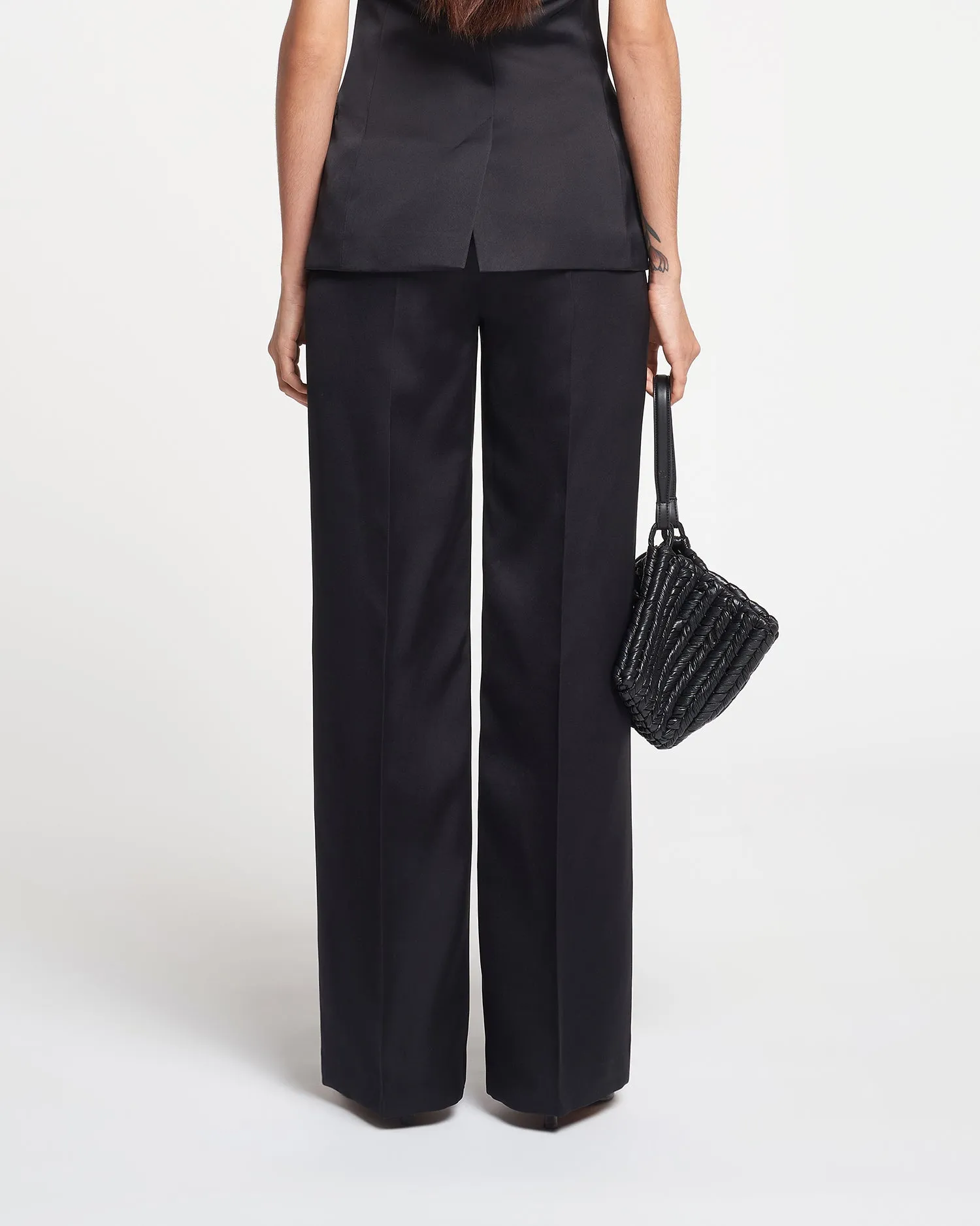 Lanai - Tailored Tech-Satin Pants - Black