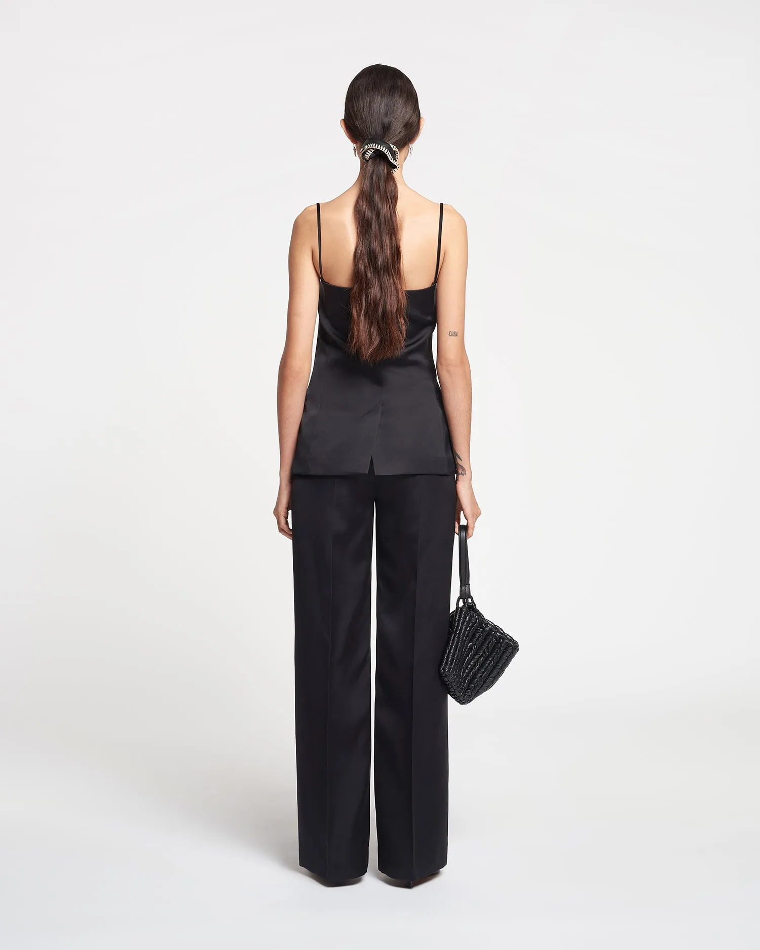 Lanai - Tailored Tech-Satin Pants - Black