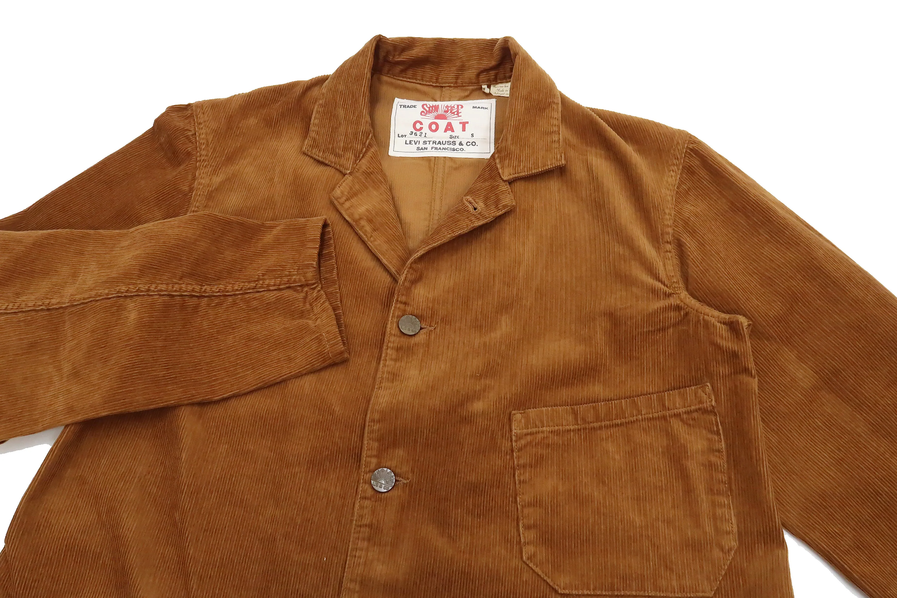 Levi's Sunset Coat 71964 Men's Casual Corduroy Blazer Sack Jacket Levis Levi Strauss 71964-0010 719640010 Brown