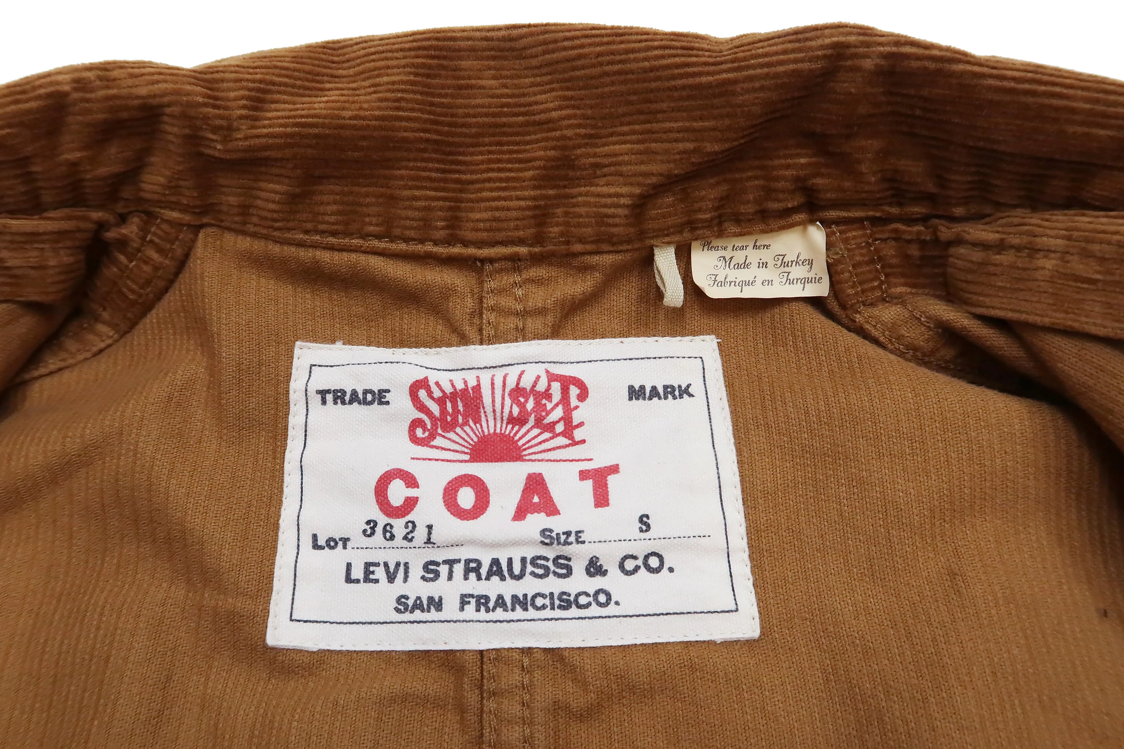 Levi's Sunset Coat 71964 Men's Casual Corduroy Blazer Sack Jacket Levis Levi Strauss 71964-0010 719640010 Brown