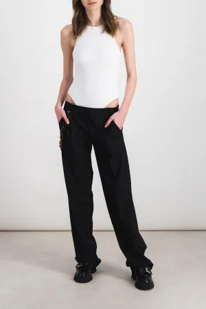 Low rise loose tailored pants