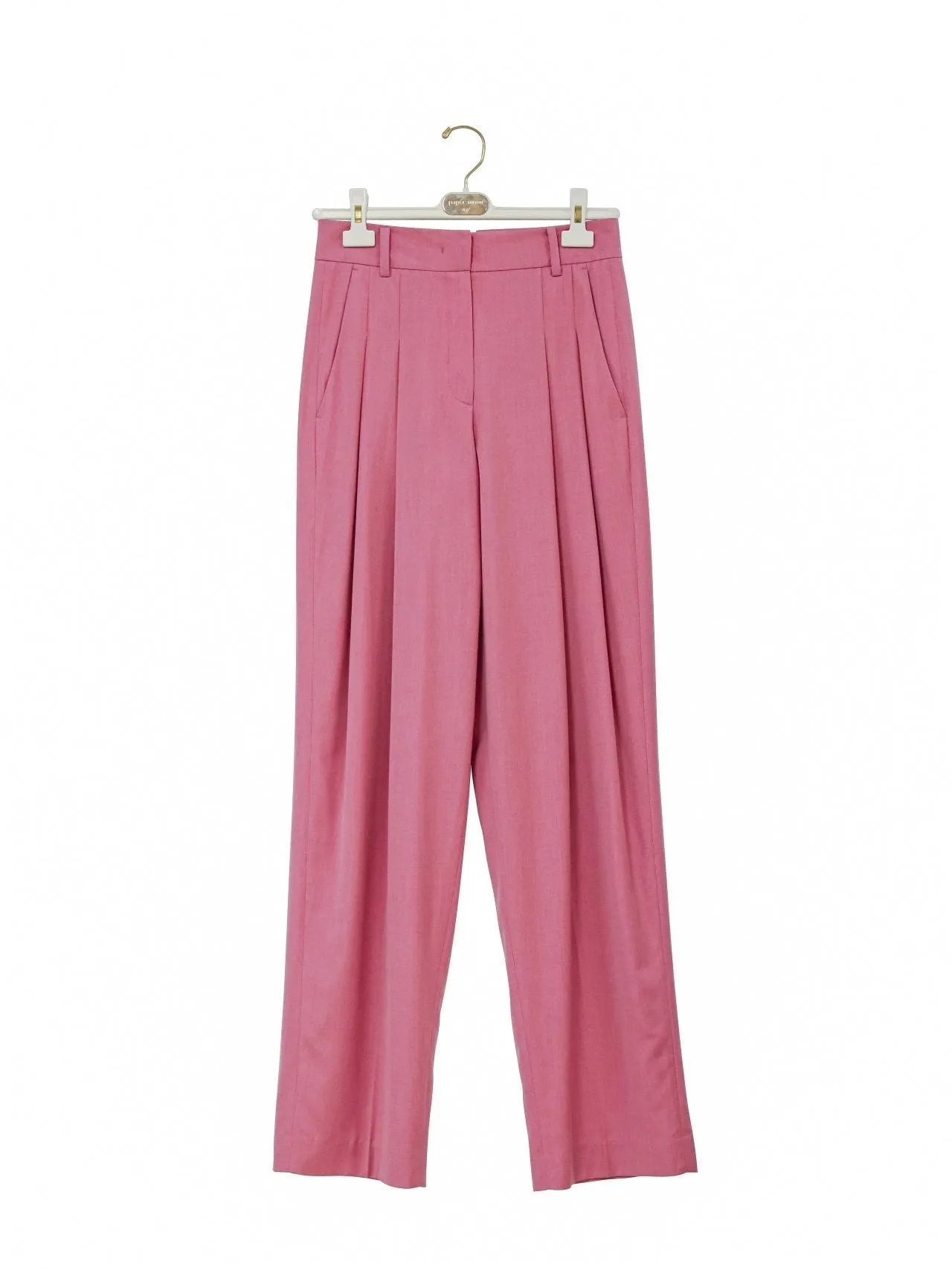 MAXI LENGTH WIDE PIN TUCK TROUSERS