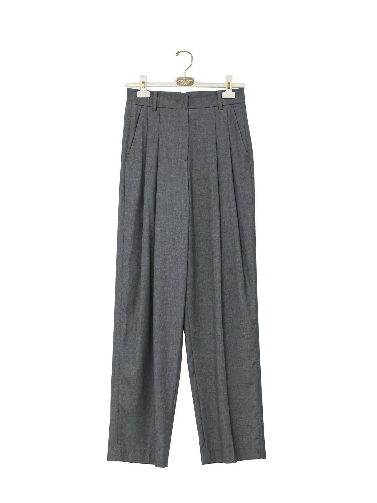 MAXI LENGTH WIDE PIN TUCK TROUSERS