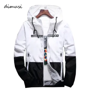 Men's Hip Hop Jacket Windbreaker Hooded Casual Retro Vintage Streetwear