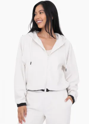 MOB Zip up Hoodie-Ivory