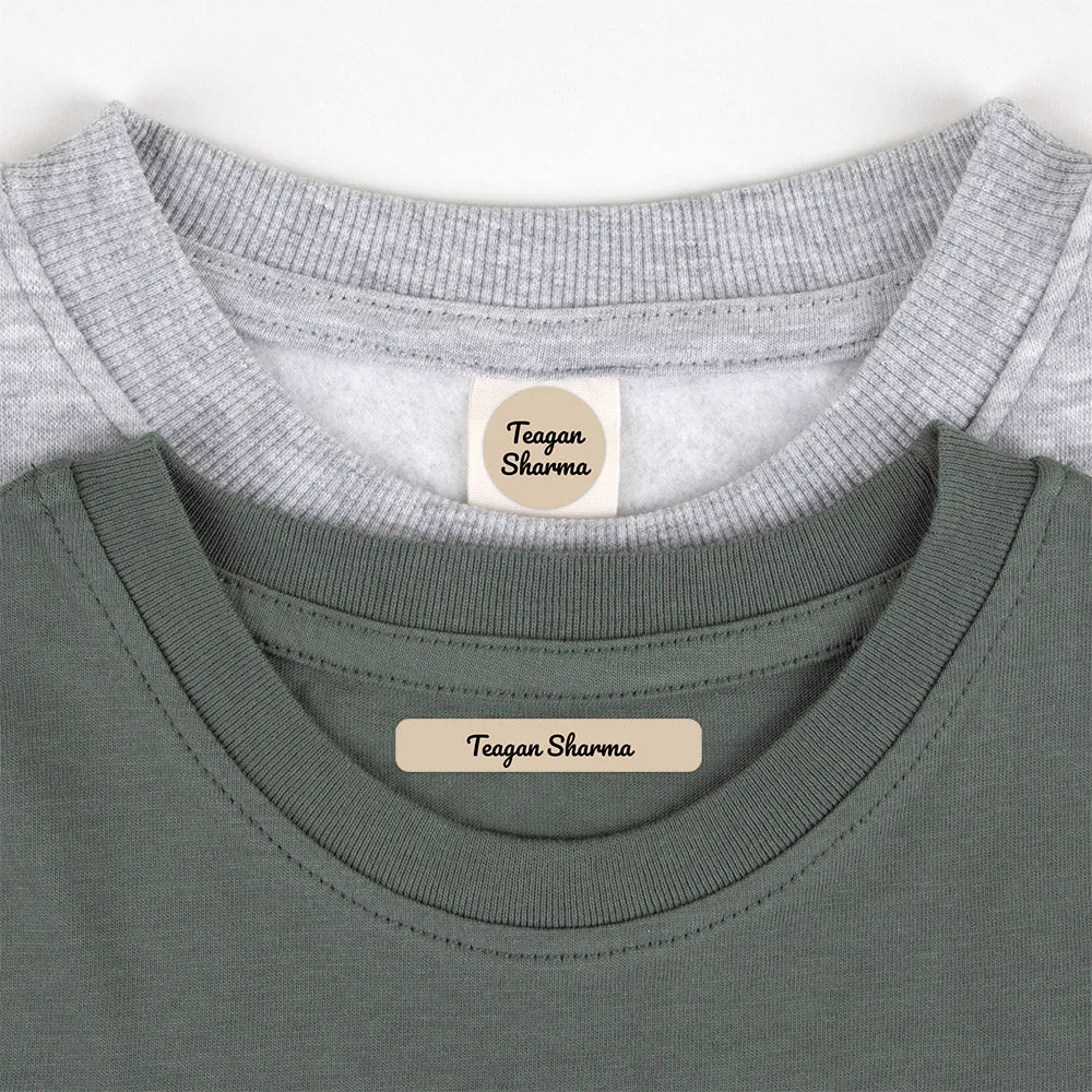 Neutral Color Camp Clothing Labels Pack