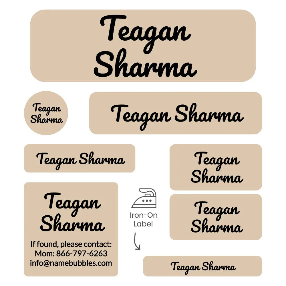 Neutral Color Sleepaway Camp Labels Pack