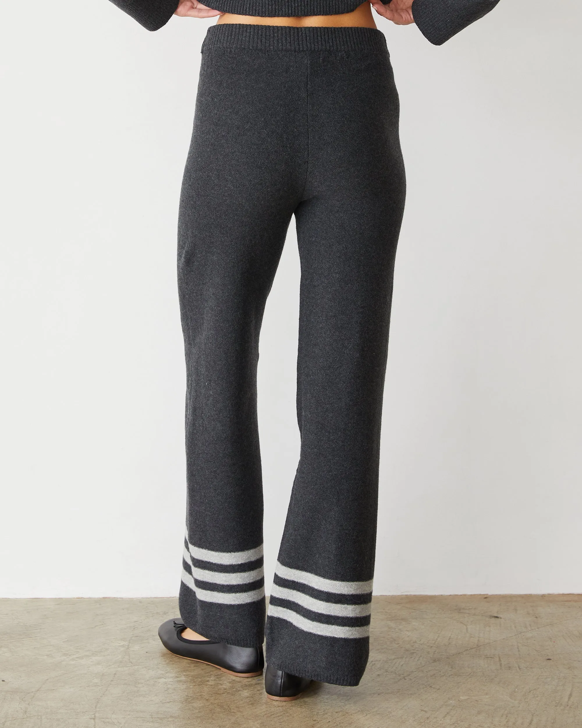 Plush Stripe Straight Leg Sweat