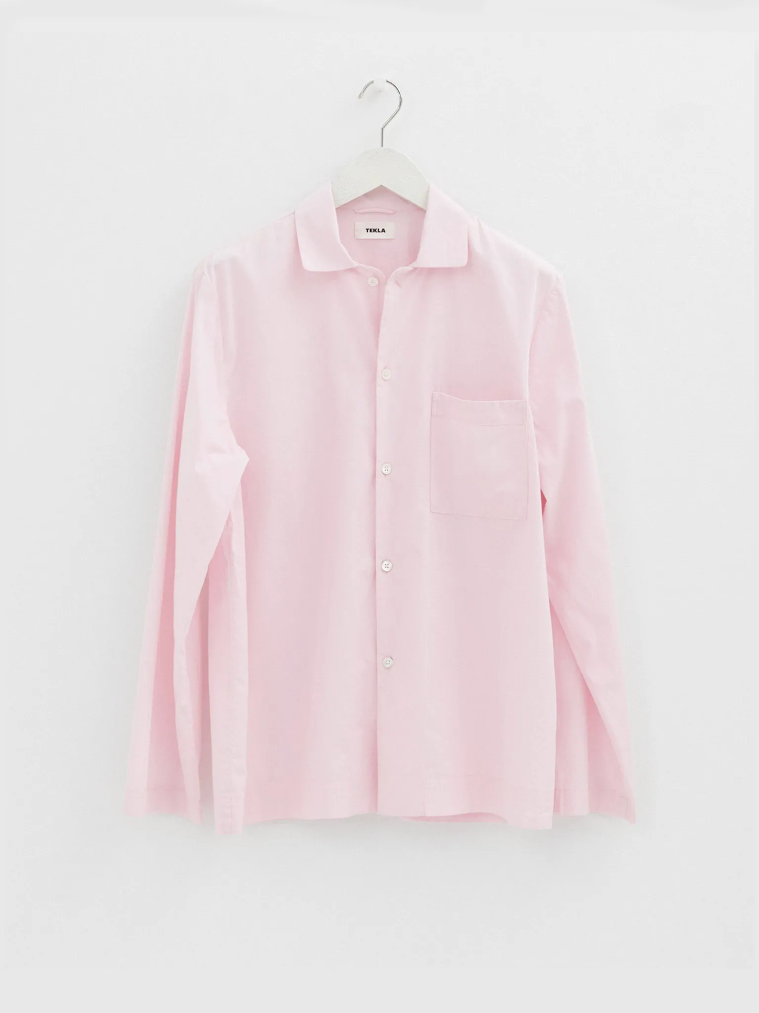 Poplin Pyjamas Shirt in Soft Pink