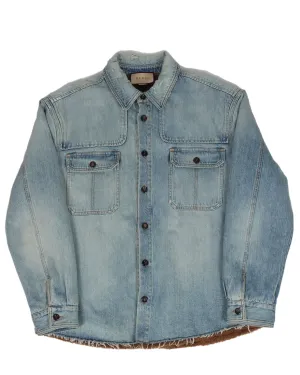 "You Got Good Taste" Shearling-Lined Denim Shirt