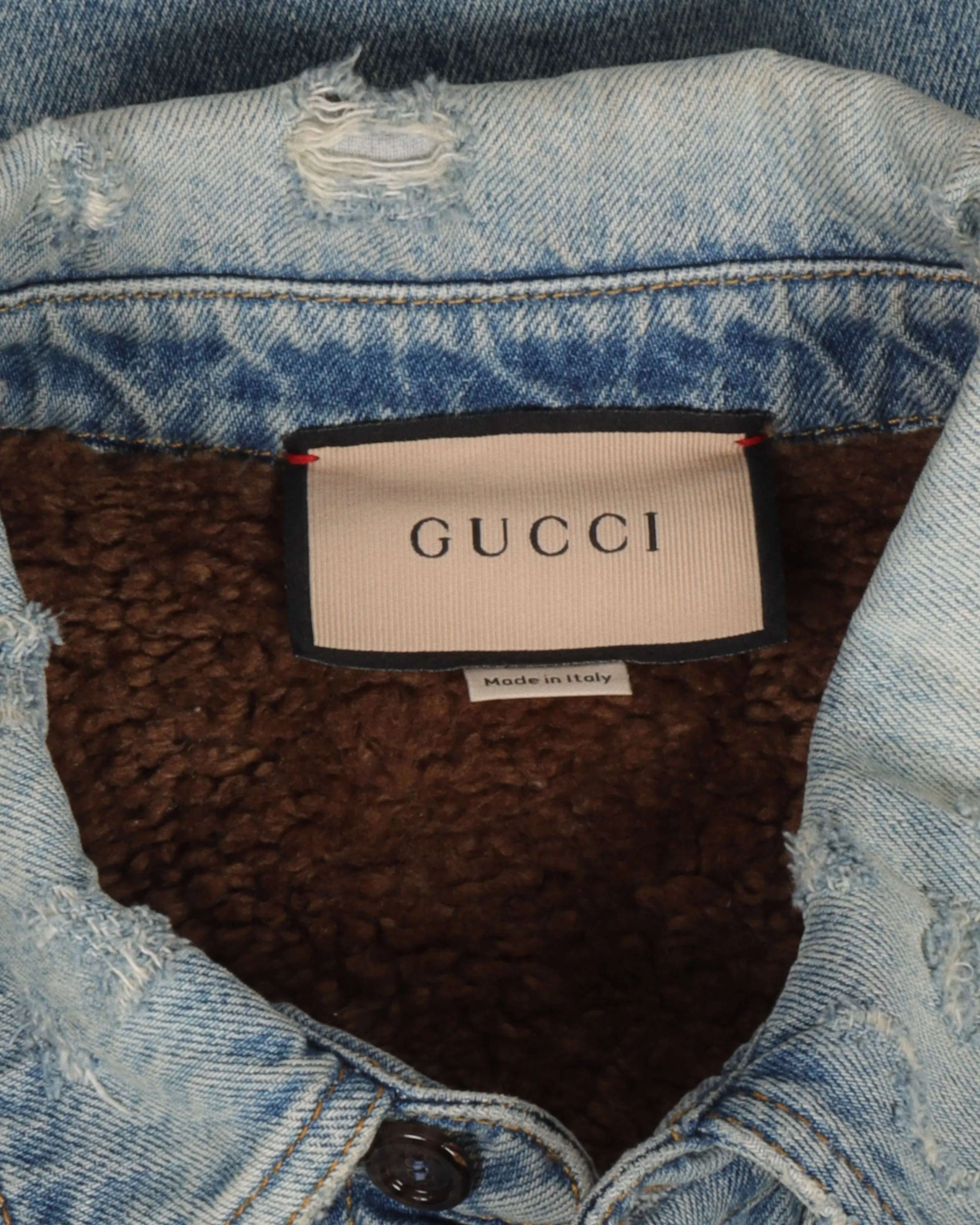 "You Got Good Taste" Shearling-Lined Denim Shirt