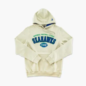 Seattle Seahawks Throwback Cream Embroidered Hoodie