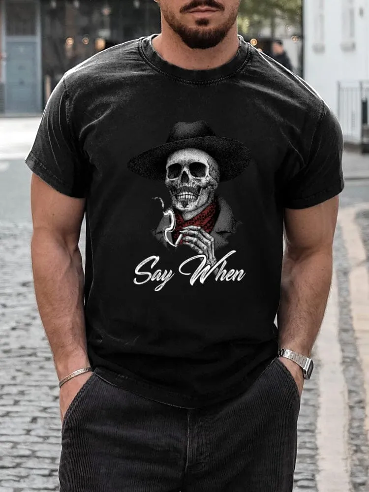 Stylish Soft Skeleton Graphic T-shirt