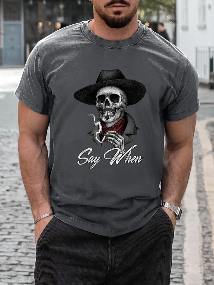 Stylish Soft Skeleton Graphic T-shirt