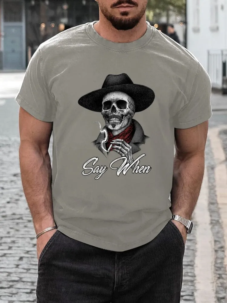 Stylish Soft Skeleton Graphic T-shirt