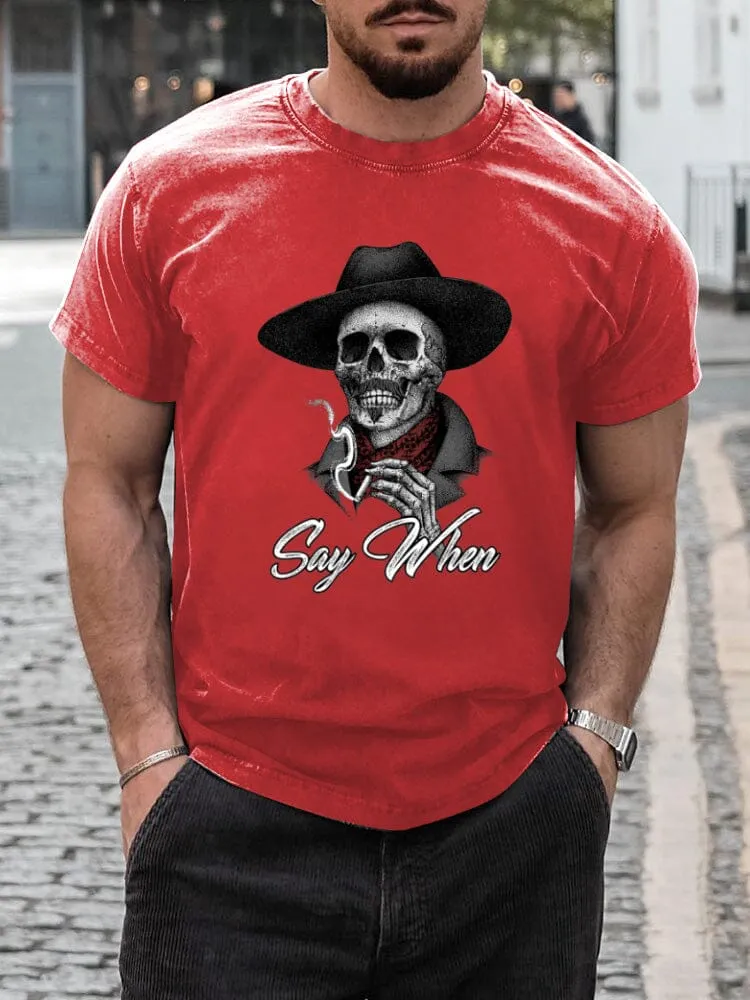 Stylish Soft Skeleton Graphic T-shirt