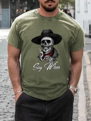 Stylish Soft Skeleton Graphic T-shirt