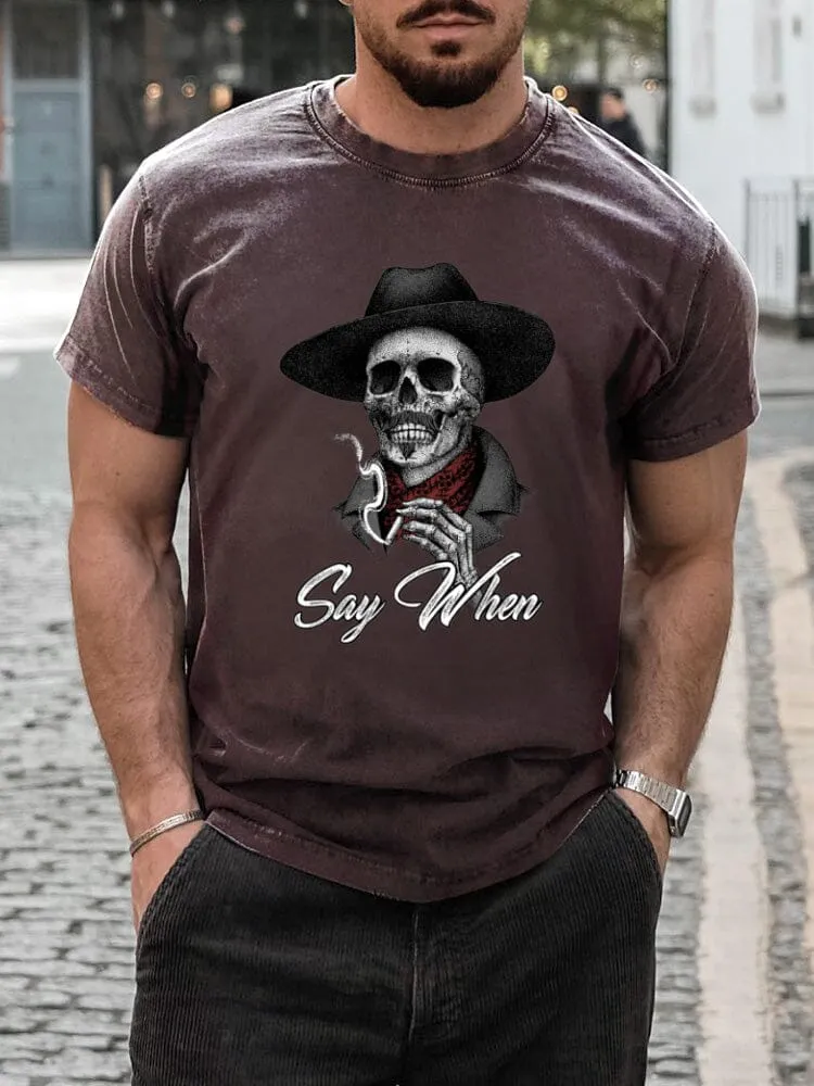 Stylish Soft Skeleton Graphic T-shirt