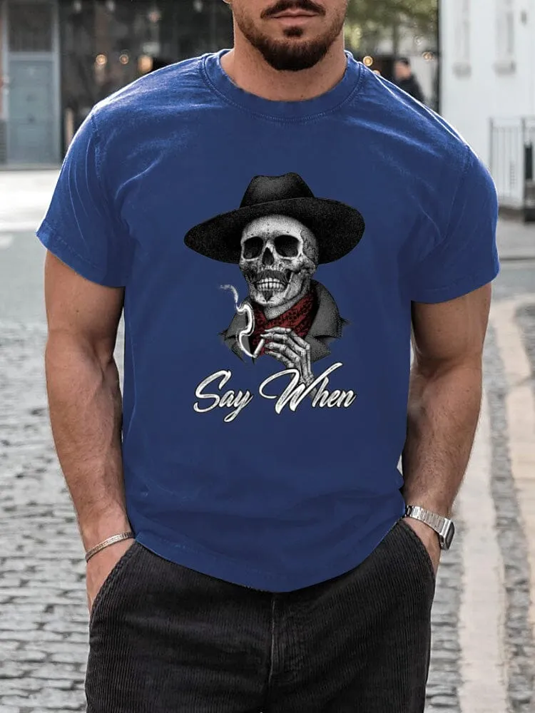 Stylish Soft Skeleton Graphic T-shirt