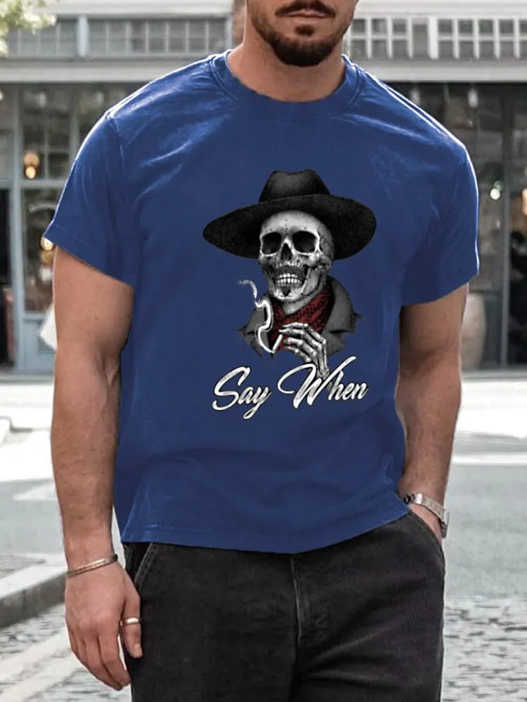 Stylish Soft Skeleton Graphic T-shirt