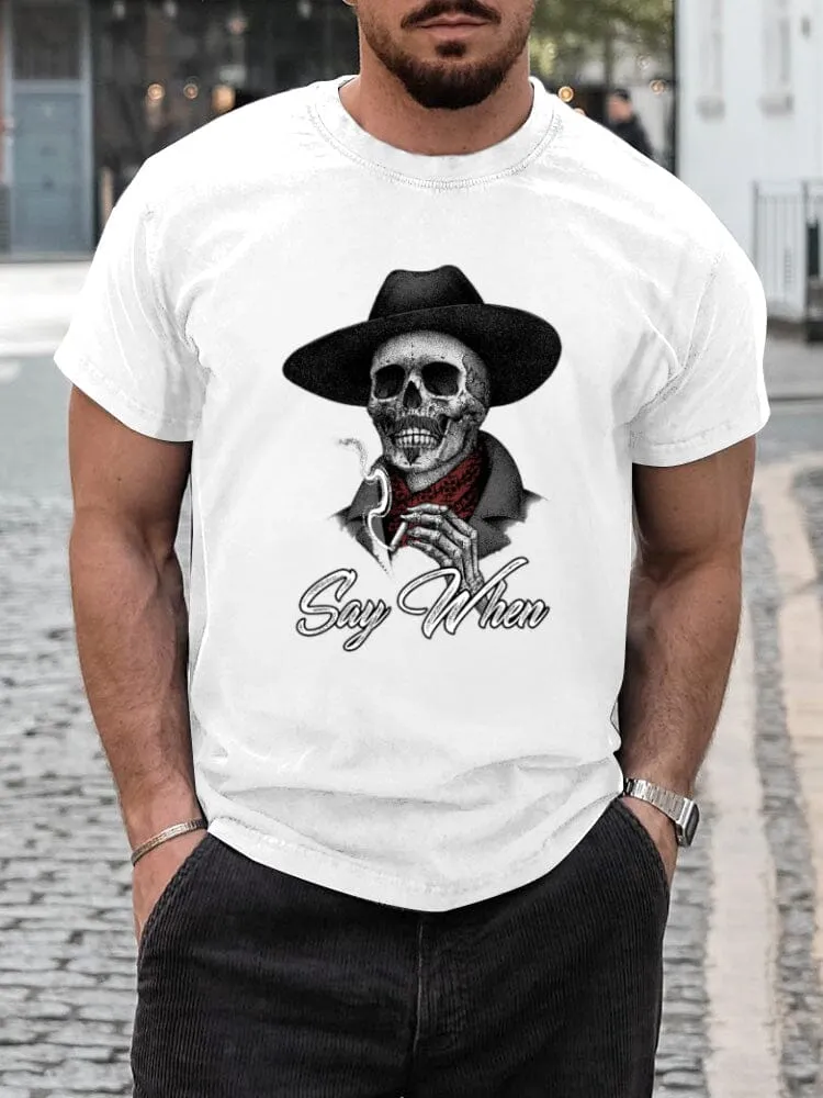 Stylish Soft Skeleton Graphic T-shirt