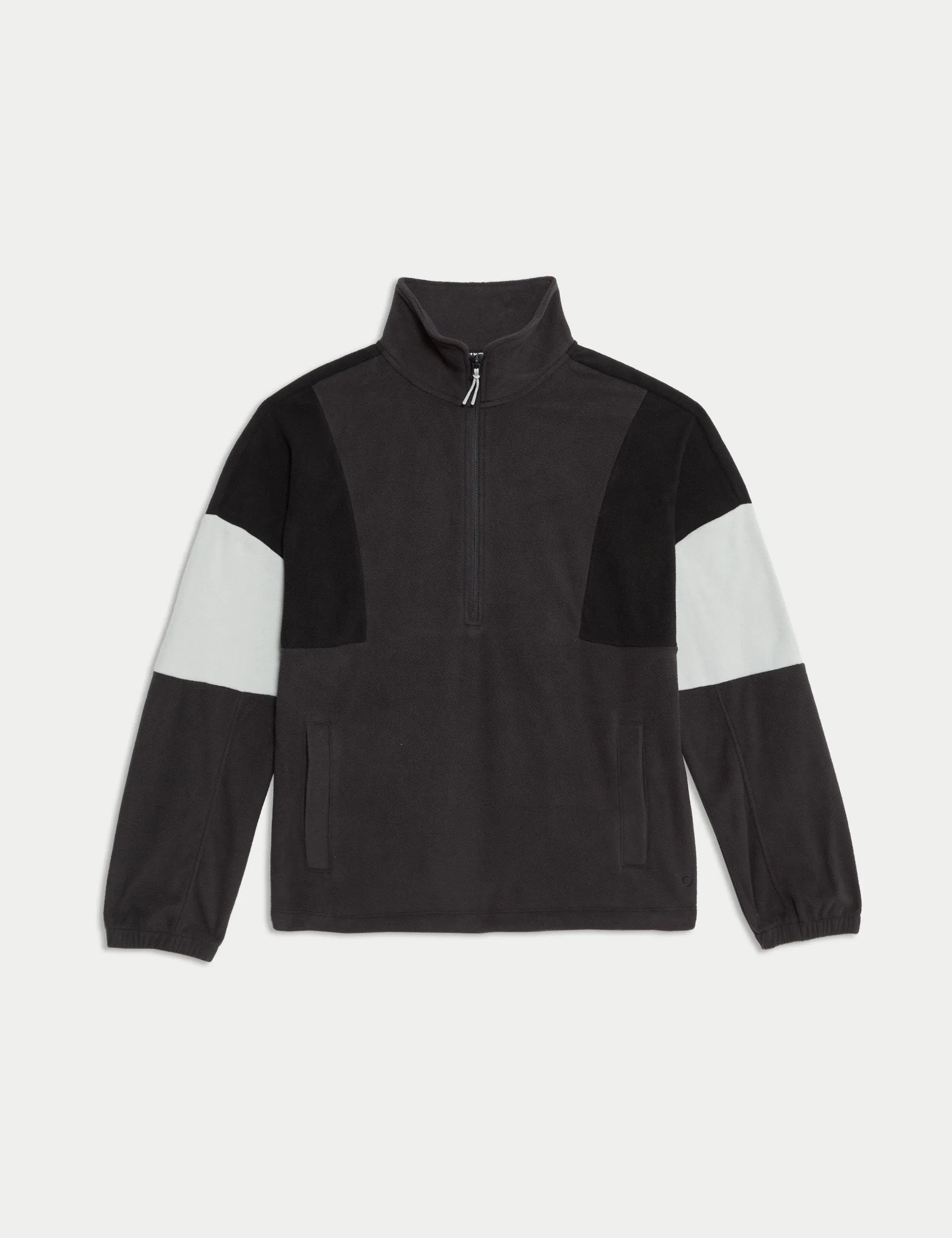 Thermal Half Zip Colour Block Fleece - Carbon