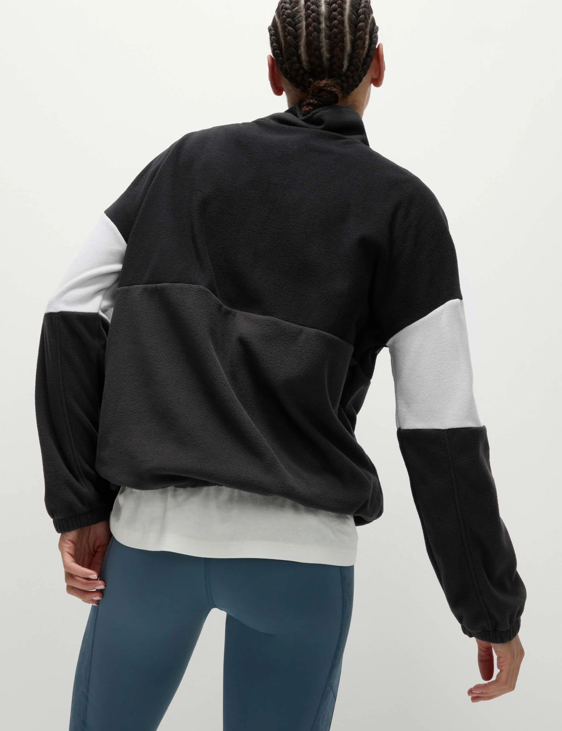 Thermal Half Zip Colour Block Fleece - Carbon