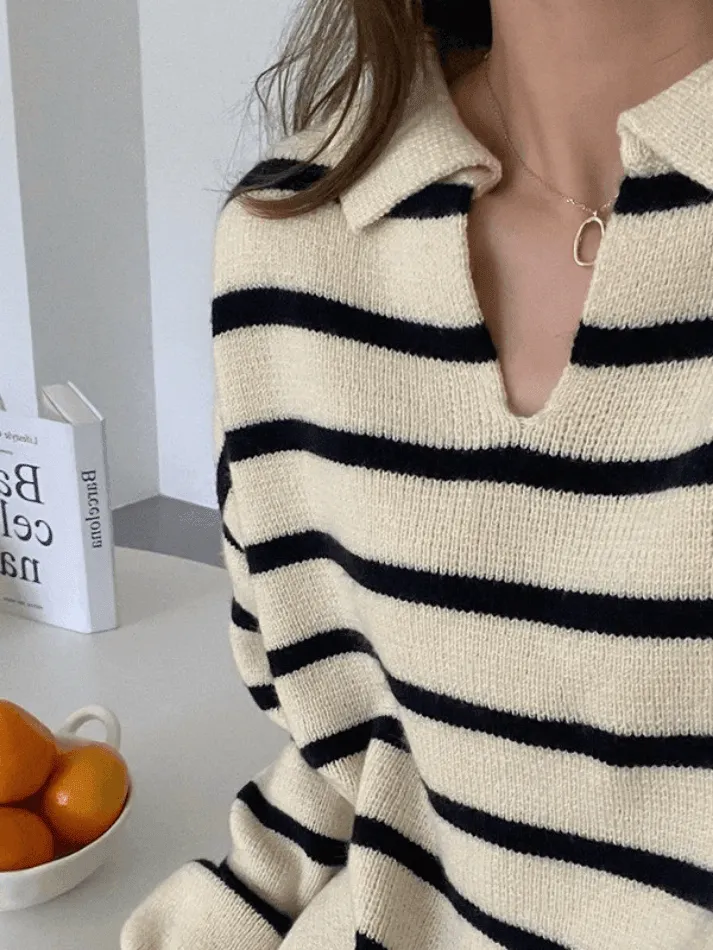 Vintage Striped Pullover Sweater