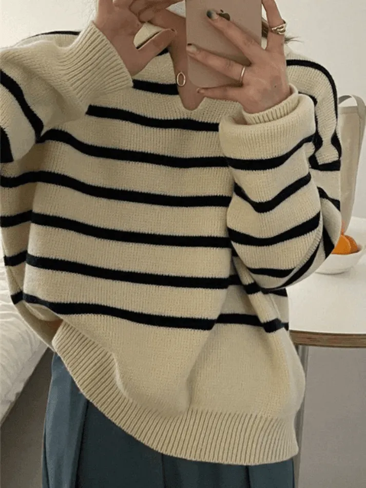 Vintage Striped Pullover Sweater