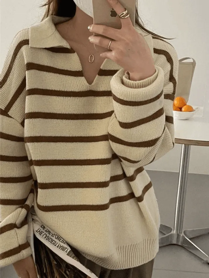 Vintage Striped Pullover Sweater