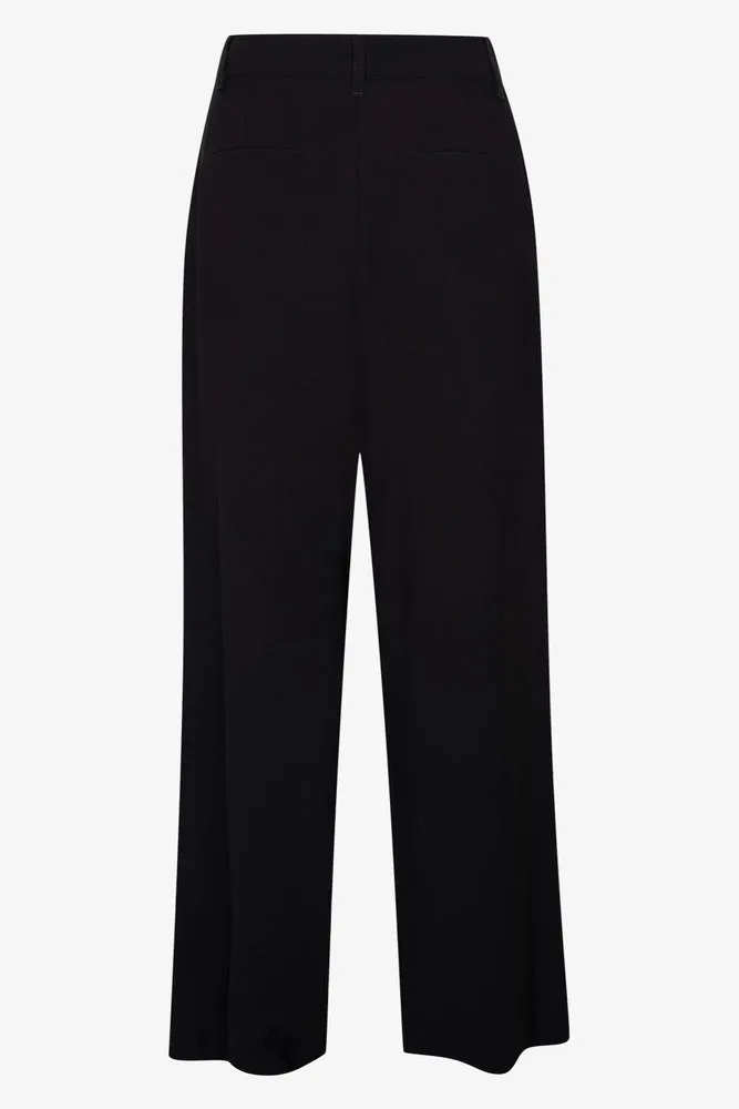 Wide Leg Soft Tailored Pant Black