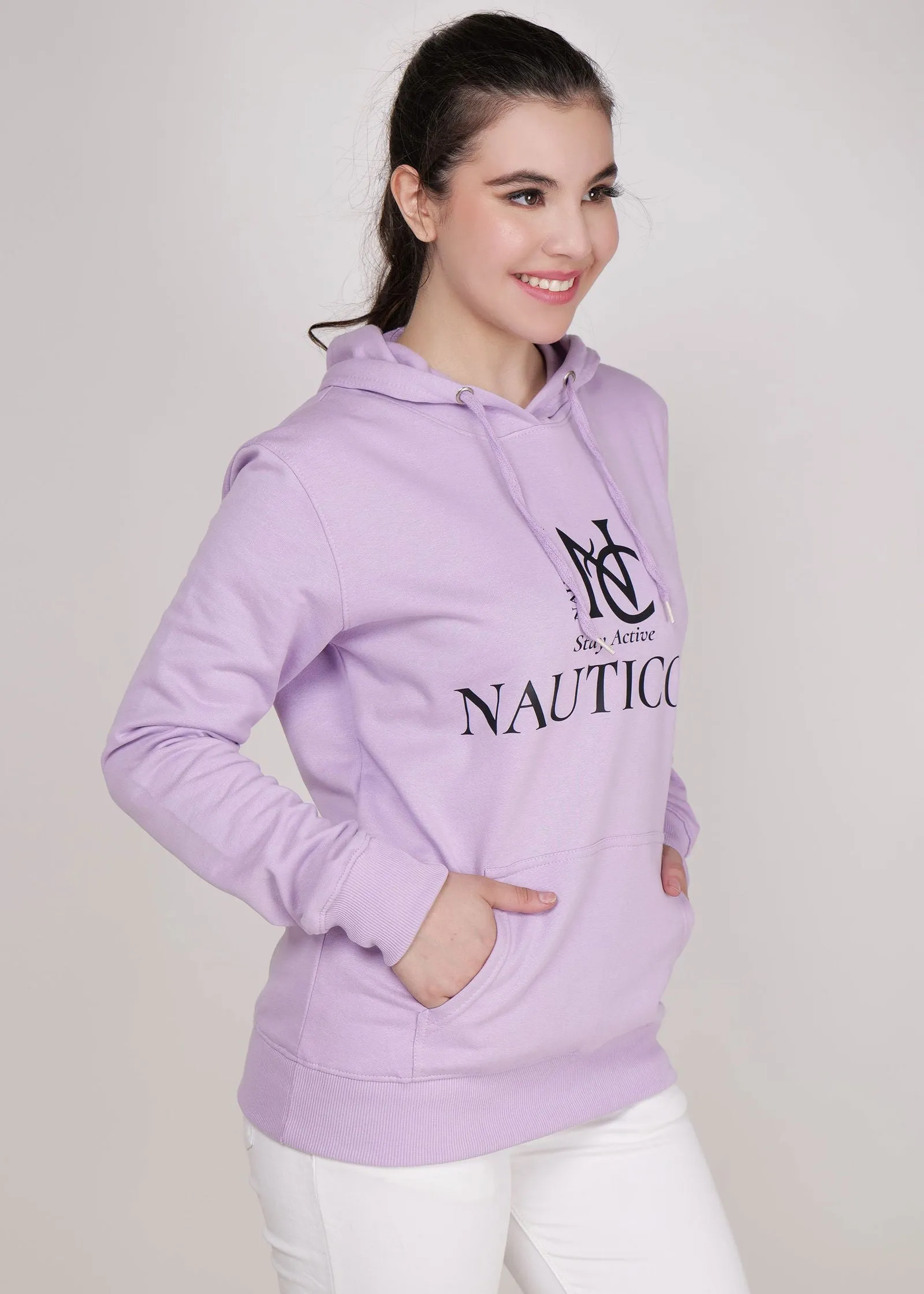 Women Winter Wear Stylish Hoodie Lavender